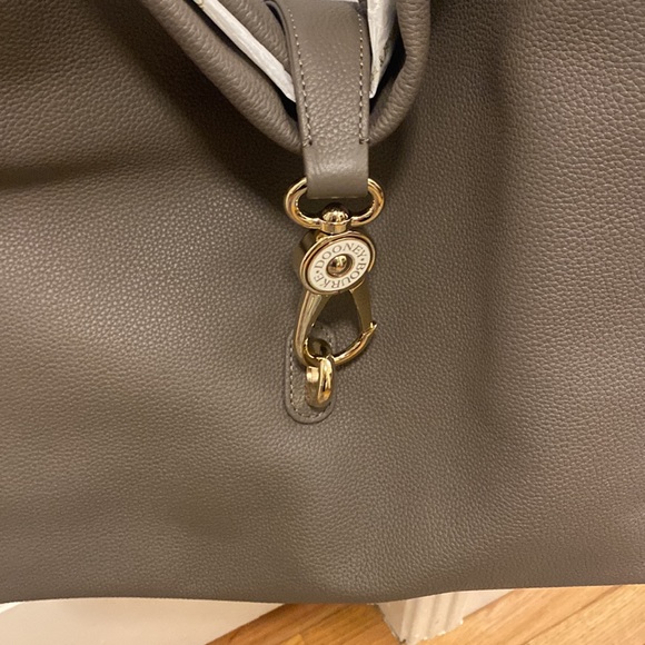 NWT Dooney & Bourke Logo Lock Shoulder Bag - Taupe - Picture 15 of 16